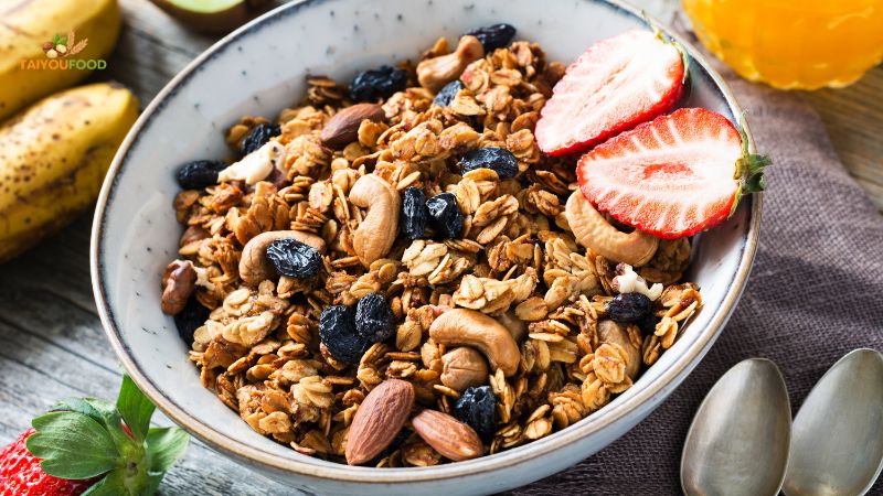 granola giảm cân, bữa sáng healthy